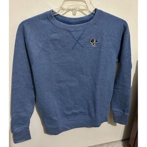 Champion Men's Blue Bleeding Rose Embroidery Pullover  Sweatshirt Size M 20.5x25